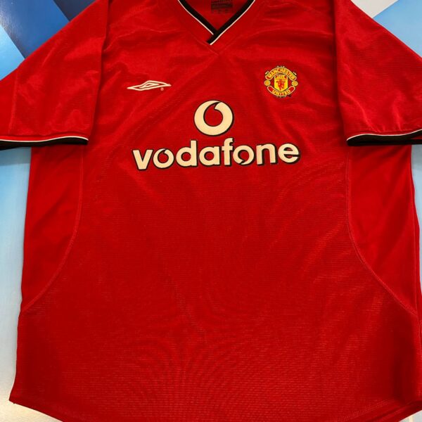 Camiseta del manchester united umbro original de época david beckham talle XL imperdible tenela!!!!! 💵🎉✔️💣