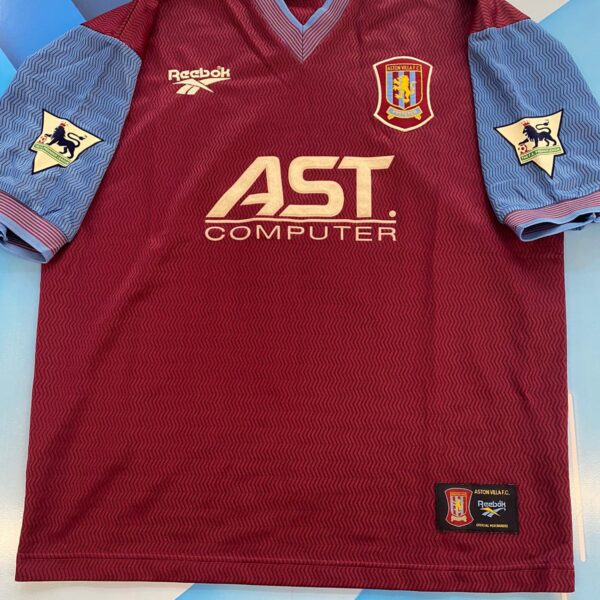 Camiseta del aston villa 1997 1998 10 yorke talle 42 44 imperdible tenela!!!!! 💵🎉✔️💣