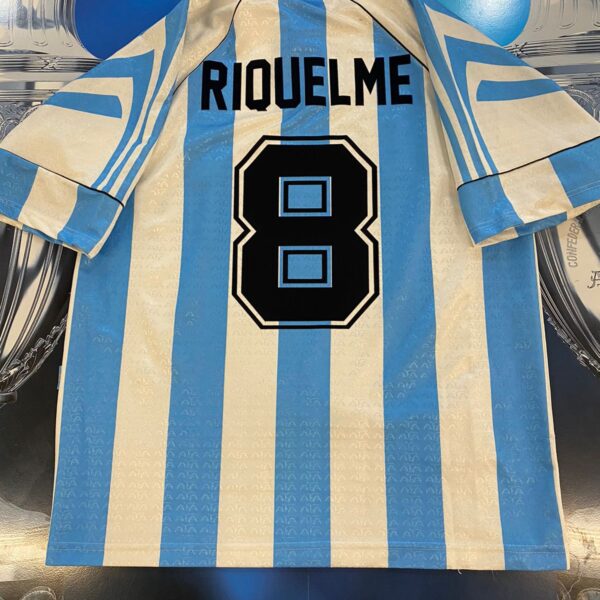 Camiseta de la seleccion argentina 1997 8 riquelme talle 4 imperdible tenela!!!!! 💵🎉✔️💣