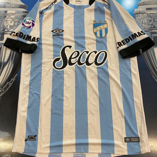 Camiseta de atlético Tucuman titular 2018/2019 talle M 18 Matos⚪️🔵 utileria imperdible tenela!!!!! 💵🎉✔️💣