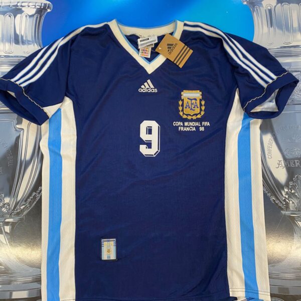 Camiseta de la seleccion argentina año 1998 talle 4 9 batistuta nueva con etiqueta de época imperdible tenela!!!!! 💵🎉✔️💣