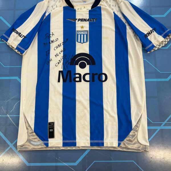 ⭐️MATCHWORN Camiseta de racing club utileria año 2008 10 talle L imperdible tenela!!!!! 💵🎉✔️💣