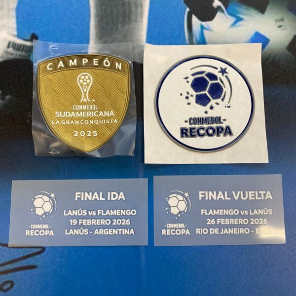 set Parches de la final de la recopa 2026 lanus vs. flamengo