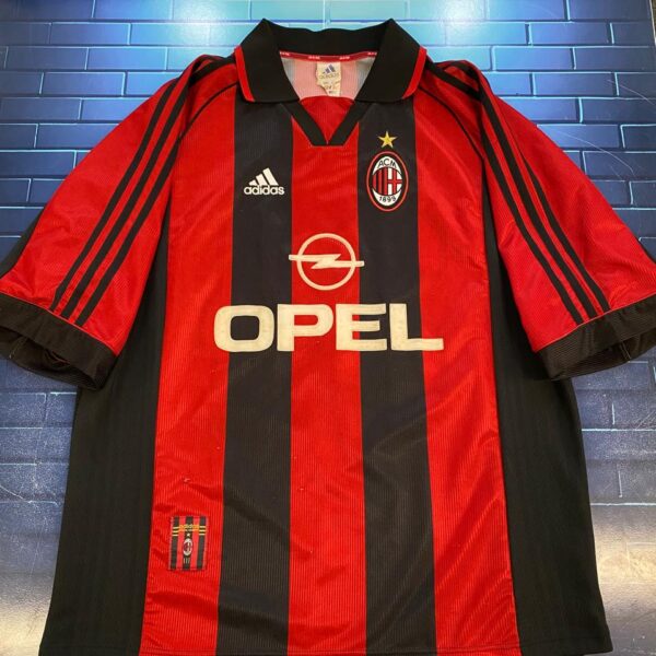 Camiseta del milan utileria 1998 1999 24 guly talle XL