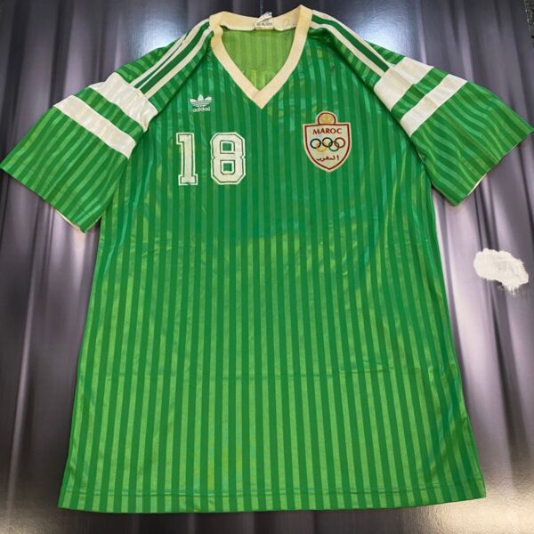 Camiseta de la selección de marruecos juegos olímpicos 1992 Barcelona. Usada en partido vs Paraguay