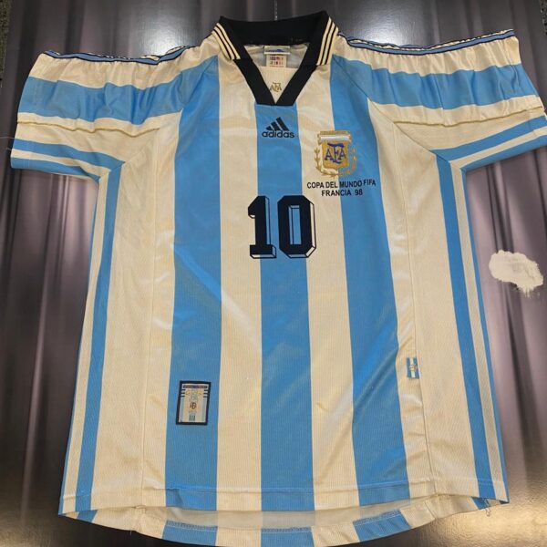 Camiseta de la seleccion argentina 1998 10  Ortega talle M