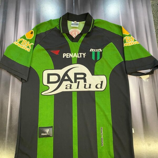 MATCHWORN⭐️ camiseta de nueva chicago año 2000/2001 usada por Gomito Gómez 10