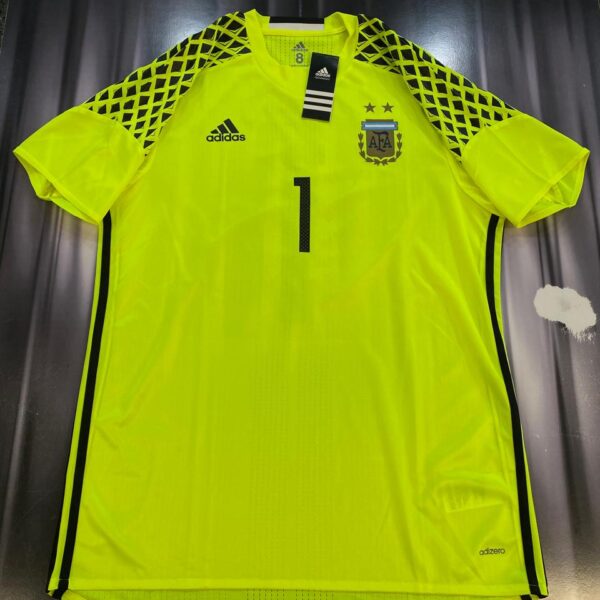 Camiseta de arquero de la seleccion argentina 2016 adizero 1 romero talle 8