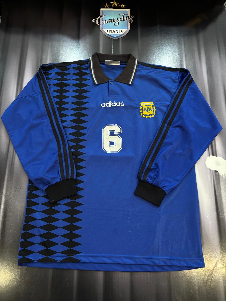 camiseta alternativa mangas largas de la seleccion argentina 1994 talle