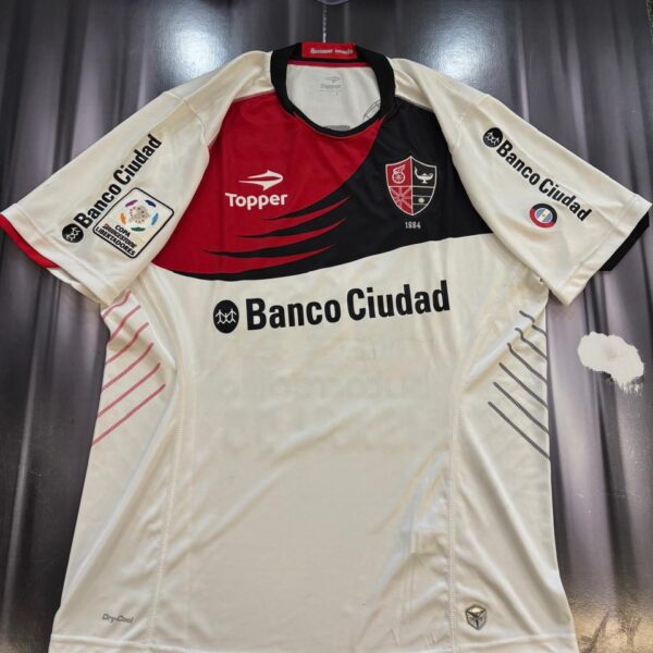 MATCHWORN!  camiseta alternativa de newells año 2013/14 usada en partido copa libertadores 14 insaldo!