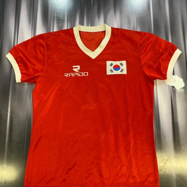 MATCHWORN camiseta de Corea del Sur 1988 usada vs Racing club de Avellaneda 6