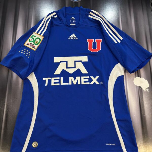 camiseta de la  u de chile original de época usada en partido copa libertadores 2009 talle L !