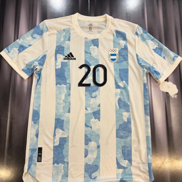MATCHWORN ⭐️ camiseta de la seleccion argentina usada en los juegos olimpicos 2021 talle 6 usada por ALMADA