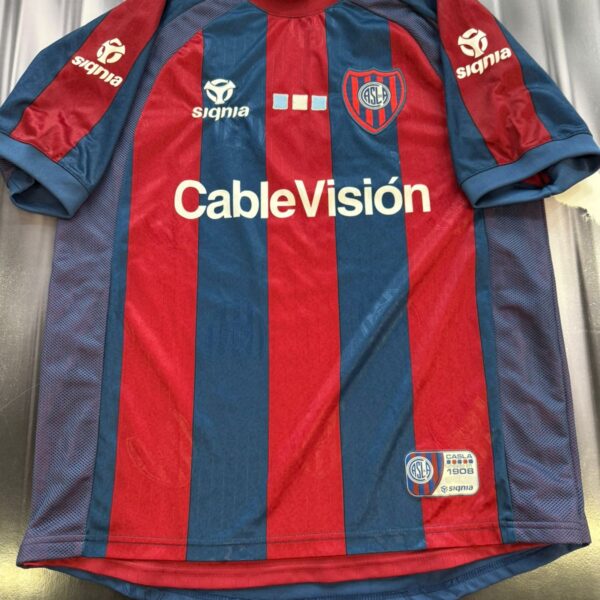 Camiseta de san lorenzo 2002 usada en partido por  pepe chatruc talle L inmaculada!