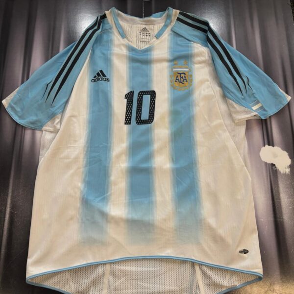 camiseta de la seleccion argentina sub 20 doble tela  2004 10 gimenez talle L