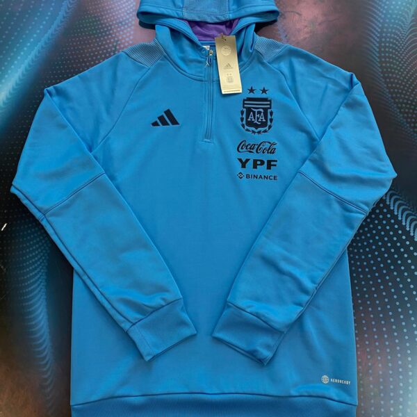 Buzo medio cierre con capucha de la seleccion argentina talle S