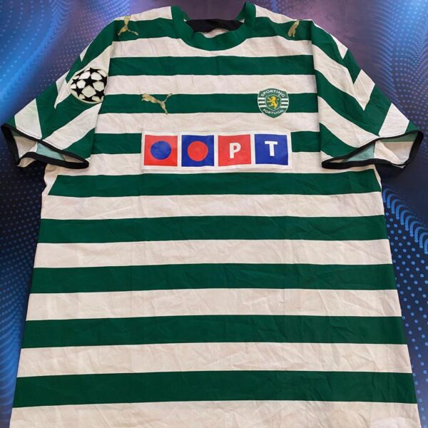 Camiseta del sporting lisboa usada por el pipí romagnoli en Champions league !