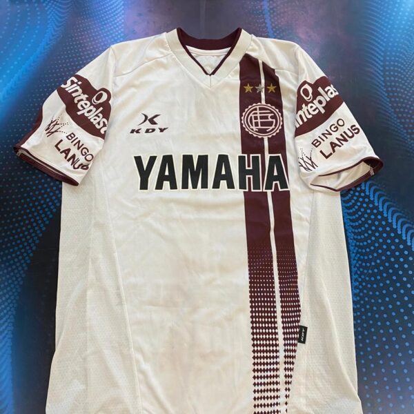 Camiseta de lanus usada en partido vs san lorenzo talle M 6 velazquez !
