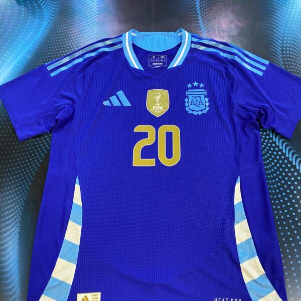 MATCHWORN Camiseta de la selección argentina usada vs Puerto rico 20 mac allister talle M !