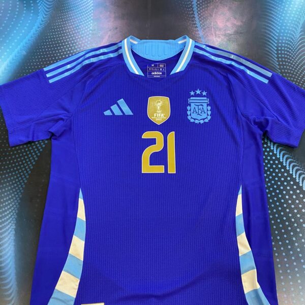 MATCHWORN Camiseta de la selección argentina usada vs Puerto rico  21 mastantuono talle M !