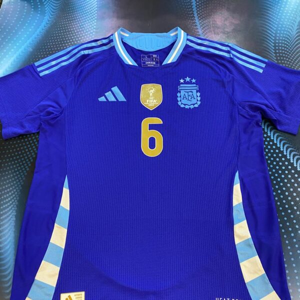 MATCHWORN! Camiseta de la selección argentina usada vs Puerto rico  6 balerdi talle L !