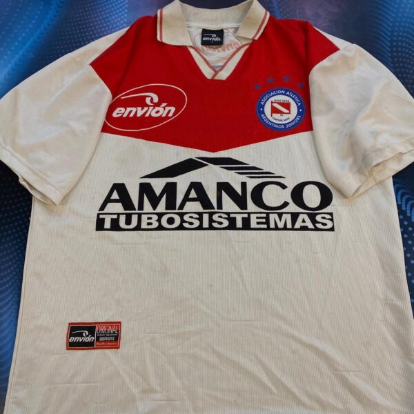 Camiseta de argentinos jrs 2001 2002 utileria 7 talle 3