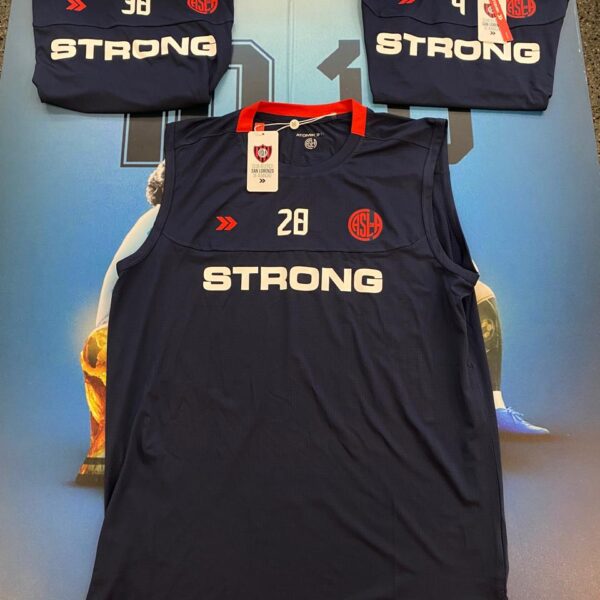 musculosa de entrenamiento san lorenzo 2025 Azul