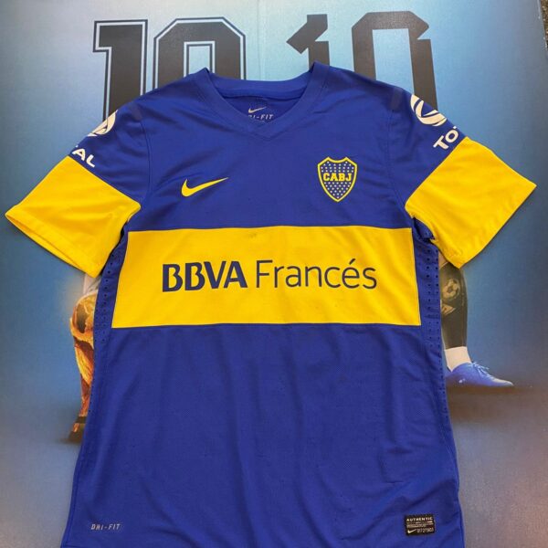 MATCHWORN camiseta de boca año 2012 usada por nicolas blandi 17