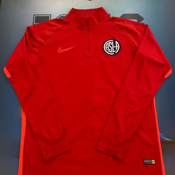 Buzo medio cierre de entrenamiento  san lorenzo talle L rojo