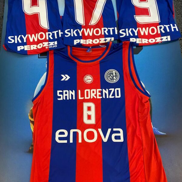 Musculosas de San lorenzo de basquet 2025 titular talle L