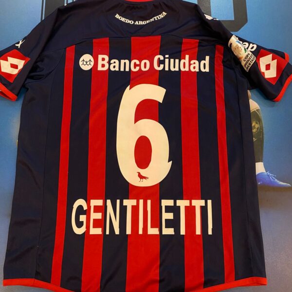 Camiseta de san Lorenzo partido final vuelta copa Libertadores 2014 usada por Gentiletti talle M
