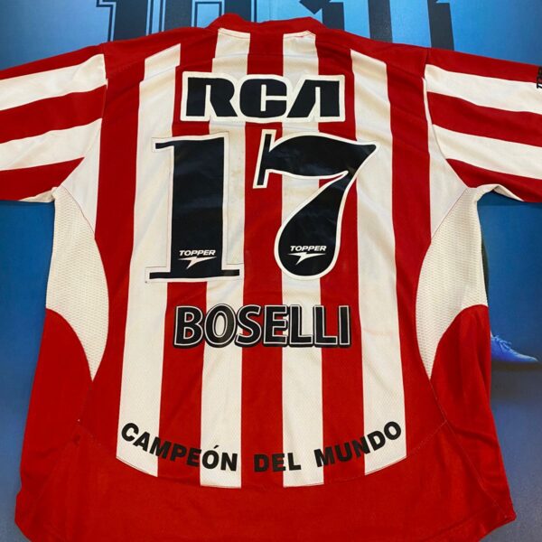 Camiseta de Estudiantes de la plata Copa Libertadores 2009 final VS Cruzeiro usada por Boselli talle XL