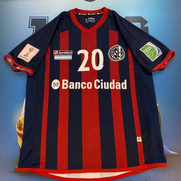 Camiseta de san lorenzo 2014 usada en el mundial de clubes por 20 ortigoza talle M