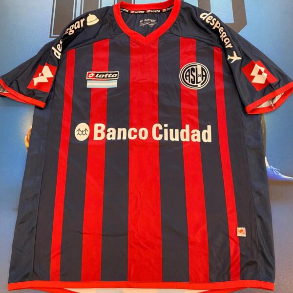 Camiseta de san lorenzo 2014 usada vs racing en partido talle M
