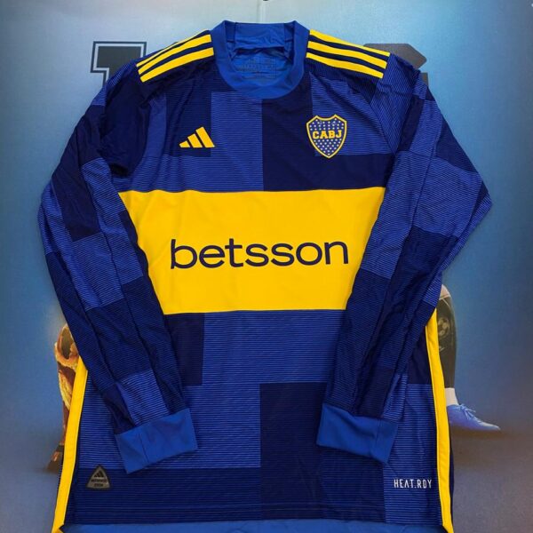 Camiseta mangas largas de boca juni̇ors 2023 versión jugador 7 zeballos talle M