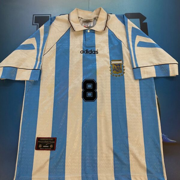 Camiseta de la seleccion argentina 1997 8 Riquelme talle 4