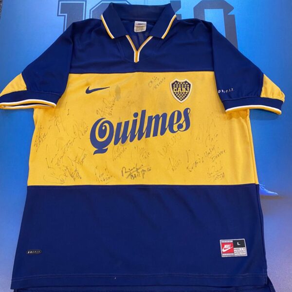 Camiseta de Boca Juniors 1998 jugador 19 número cocido talle L✔️✔️