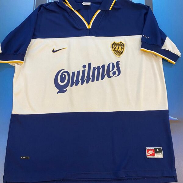Camiseta de Boca Juniors 1998 suplente talle L Jugador 3 número cocido ✔️✔️
