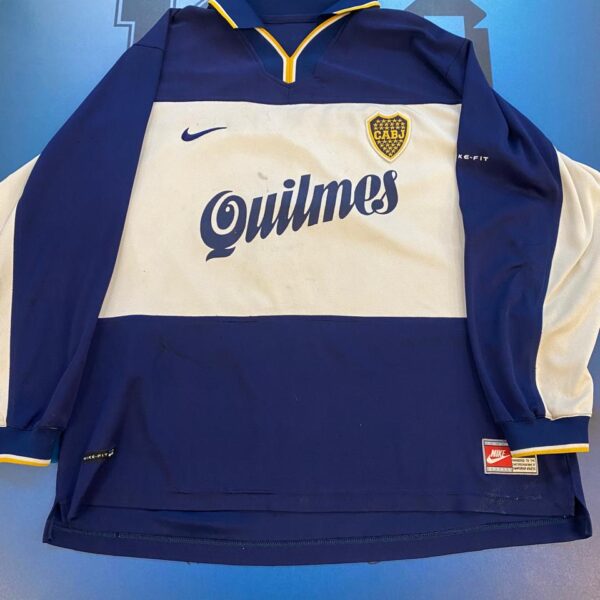 Camiseta de Boca Juniors suplente 1998 manga larga jugador 6 talle L✔️✔️