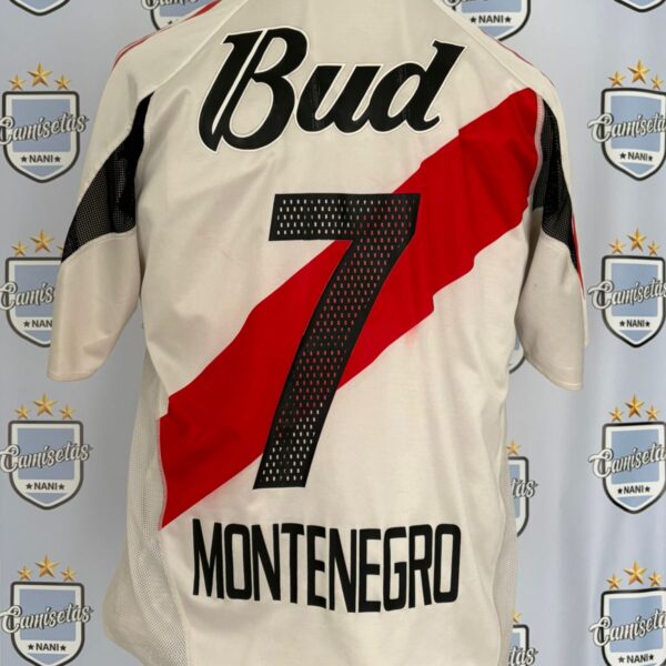 Camiseta titular de River Plate 2003 2004 doble tela de utileria - talle L número 7 Montenegro
