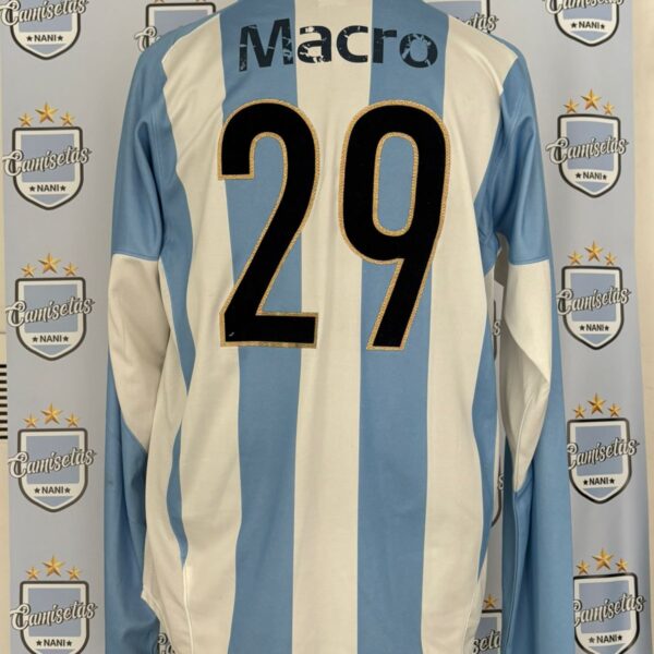 Camiseta titular manga larga de Racing Club 2006 2007 de utilería - talle L número 29
