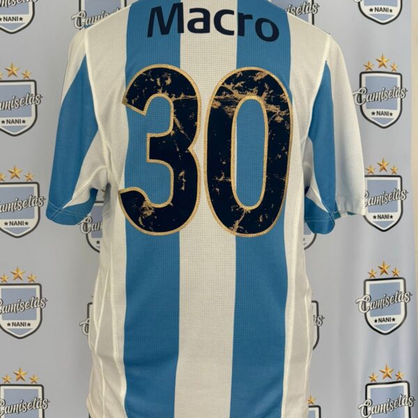 Camiseta titular de Racing Club 2007 2008 de utilería - talle M número 30