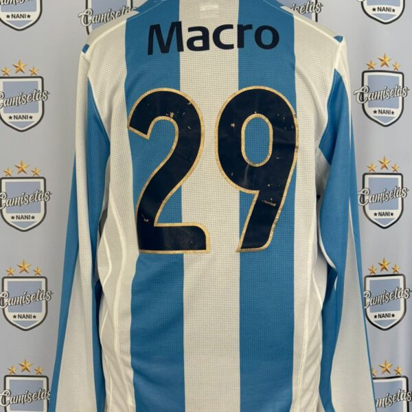 Camiseta titular de Racing Club 2007 2008 de utilería - talle L número 29