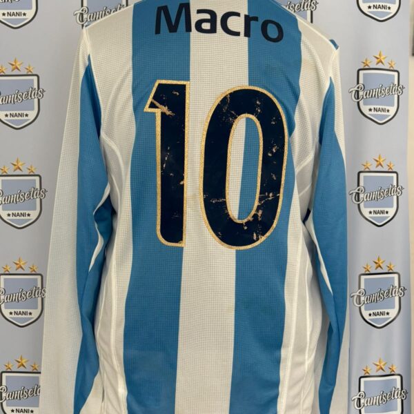 Camiseta titular de Racing Club 2007 2008 de utilería - talle L número 10 Maxi Morales