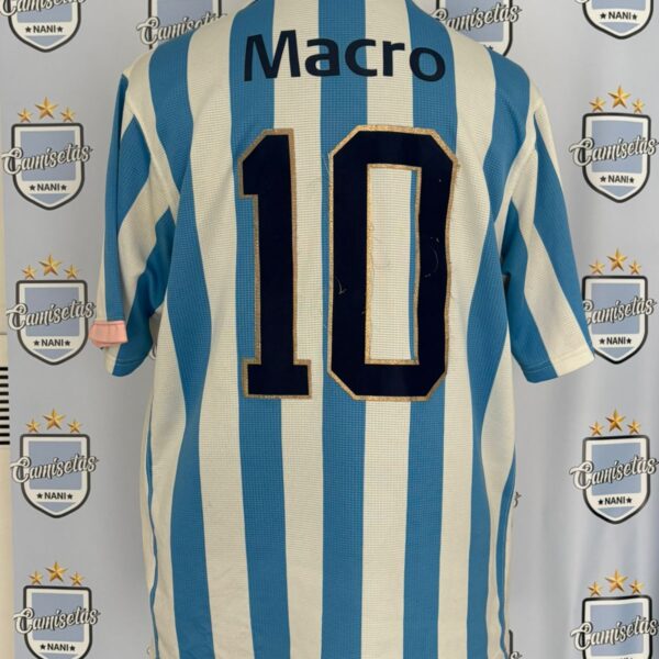 Camiseta titular de Racing Club 2007 2008 de utilería - talle L número 10 Maxi Morales