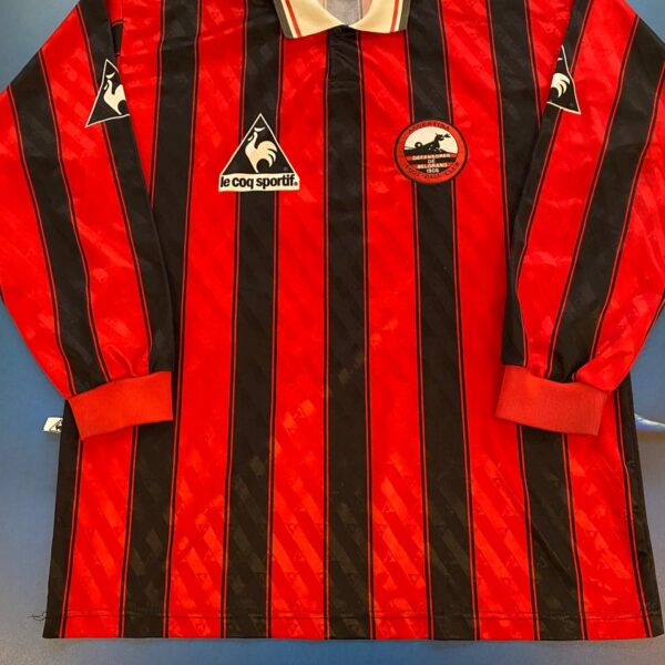 Camiseta manga larga de  defensores de belgrano  lecoq sportif original de época talle 4  2!
