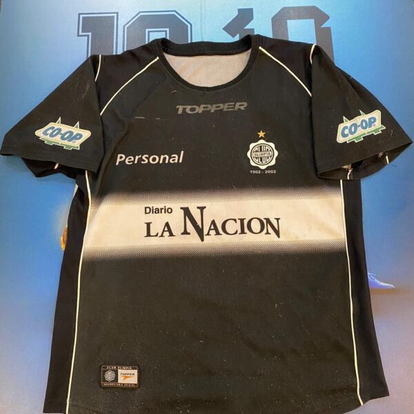MATCHWORN Camiseta de Olimpia de paraguay año 2002 usada por  julio cesar caceres Olimpia campeón libertadores 2002