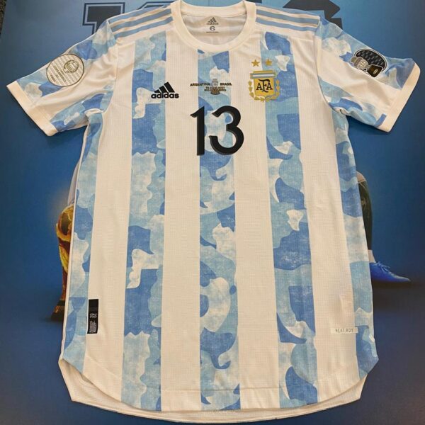 Camiseta de la selección argentina final copa america 2021 talle 6 13 cuti romero parche kit club matchworn!