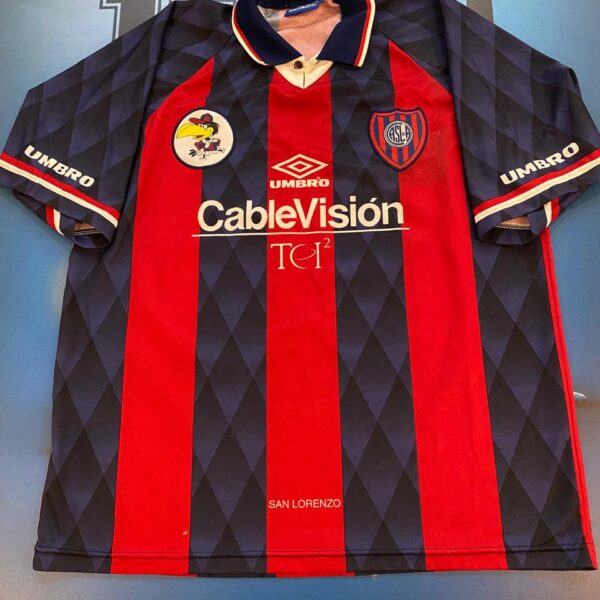 Camiseta de San lorenzo apertura 1997 usada en partido jugador 20