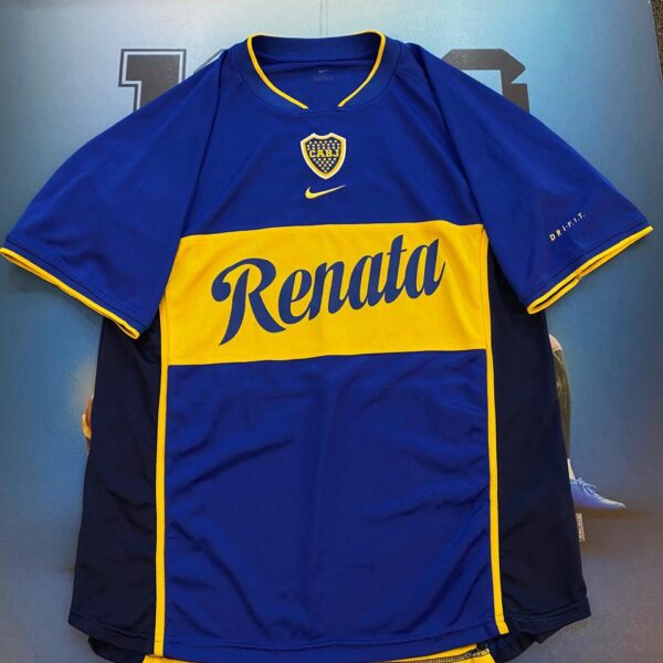 Camiseta de boca juni̇ors preparada para partido un día de la madre del año 2001 3 Renata talle L